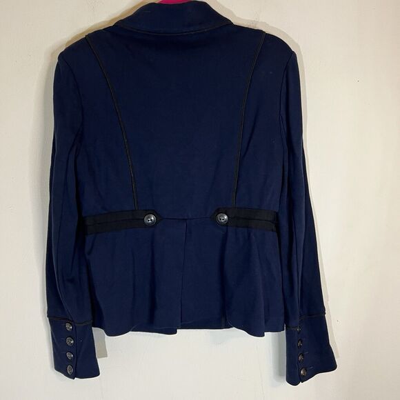 CAbi In The Band 3375 Military Button Jacket Size Medium Navy Blue Black Pockets - Picture 2 of 9